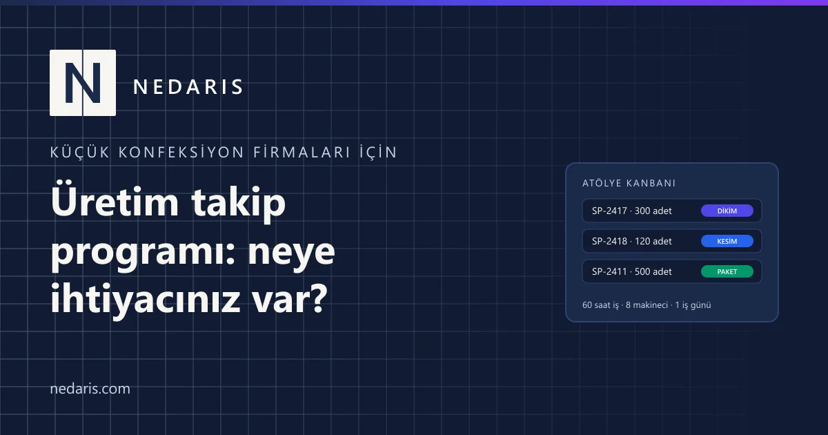 Küçük Konfeksiyon Firmaları İçin Üretim Takip Programı: 10–50 Kişilik Atölyeye Ne Gerekir, Ne Gerekmez?